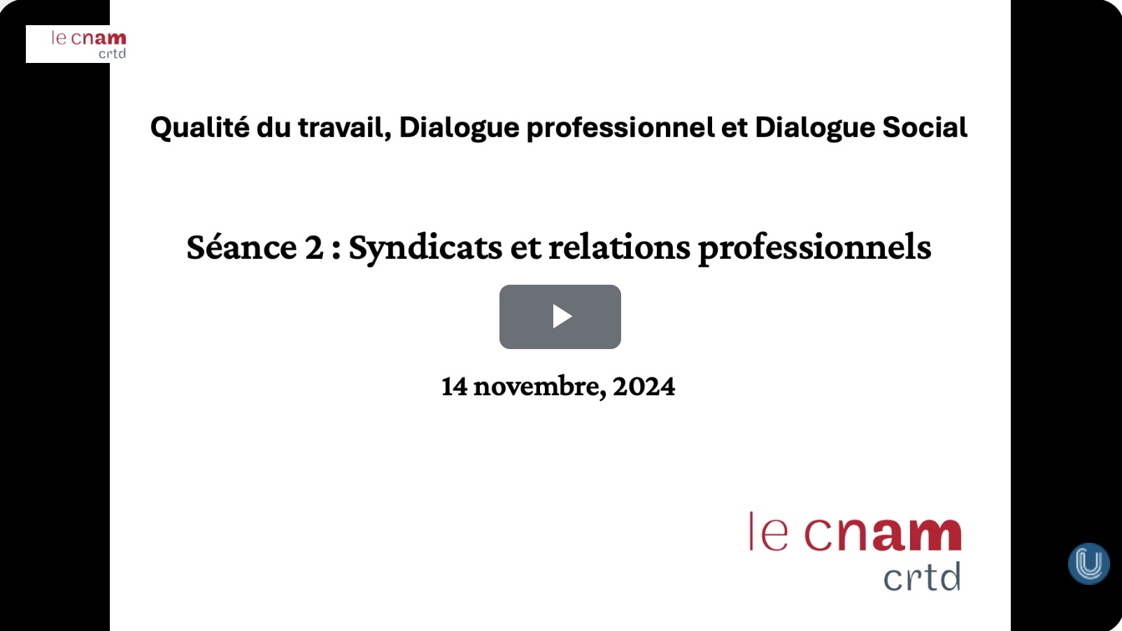 14 novembre : Syndicats et relations professionnels